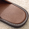 Men's & Women's Leather Winter Slippers, Thick Soft Warm Anti Slip Slides