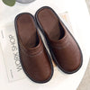 Men's & Women's Leather Winter Slippers, Thick Soft Warm Anti Slip Slides