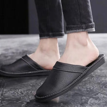 Men's & Women's Leather Winter Slippers, Thick Soft Warm Anti Slip Slides