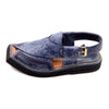 Premium Quality Special Texture Blue Leather Kaptaan Chappal (Pre Order)