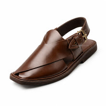Premium Handmade Classic Dark Brown Leather Peshawari Chappal