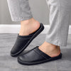 Men's & Women's Leather Winter Slippers, Thick Soft Warm Anti Slip Slides