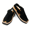 Special Black Suede Leather Kaptaan Chappal (Sabar)