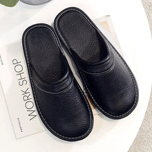 Men's & Women's Leather Winter Slippers, Thick Soft Warm Anti Slip Slides