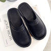 Men's & Women's Leather Winter Slippers, Thick Soft Warm Anti Slip Slides