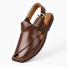 Medicated Premium Quality UltraSoft Traditional Dark Brown Peshawari Chappal