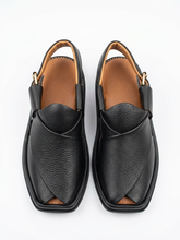 Imported Leather UltraSoft Premium Quality Black Peshawari Chappal