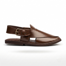 Premium Handmade Classic Dark Brown Leather Peshawari Chappal