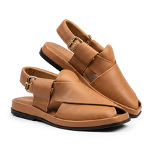 Imported Leather UltraSoft Premium Quality TAN Peshawari Chappal