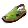 Special Handmade Green Suede (Sabar) Kaptaan Chappal (Pre Order)