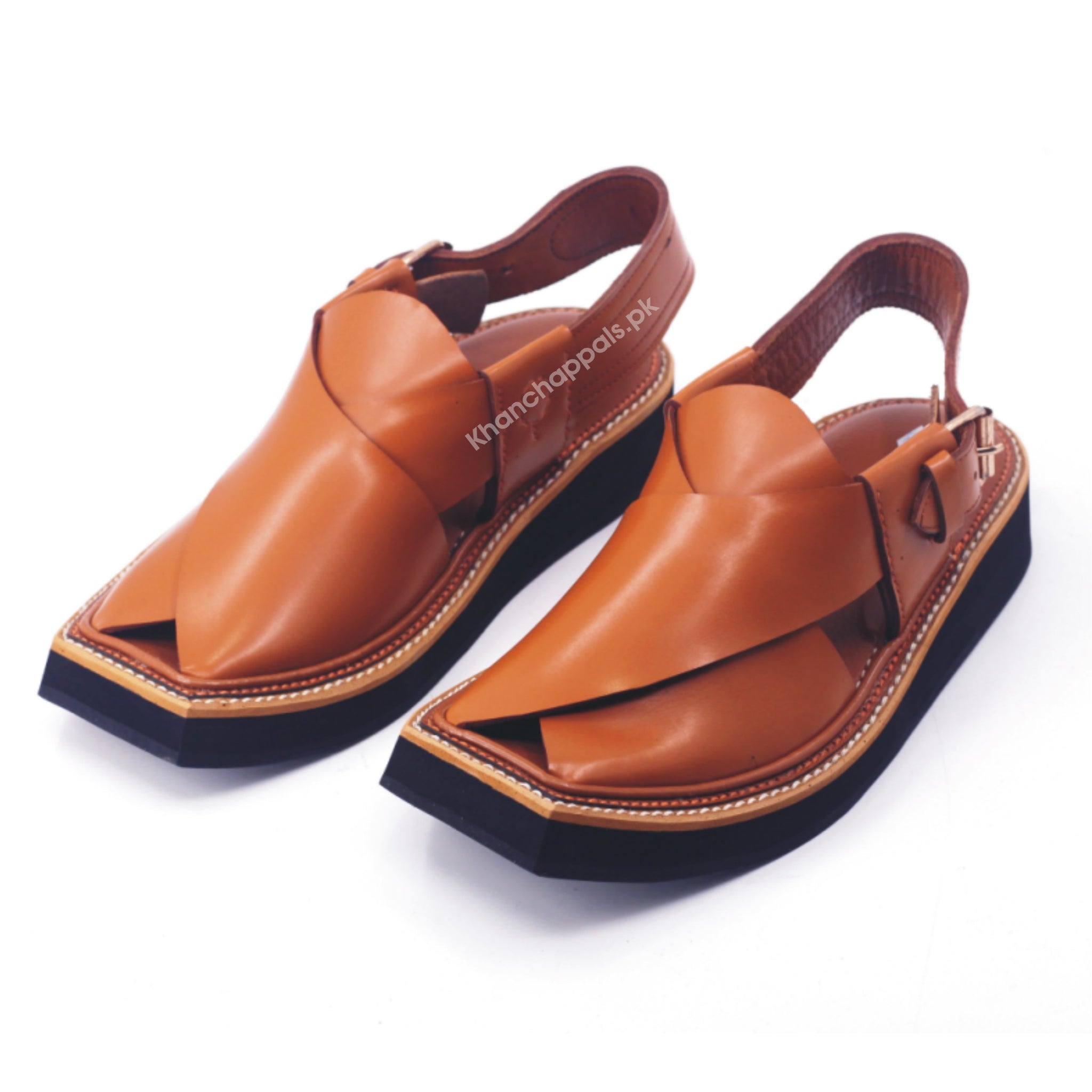 Premuim Quality Tan Leather Kaptaan Chappal Online Imran Khan