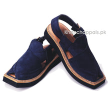 Navy Blue Kaptaan Chappal (Sabar)