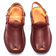 Premium Quality UltraSoft Medicated Traditional Burgundy Peshawari Chappal