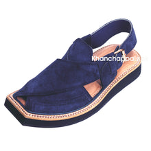 Navy Blue Kaptaan Chappal (Sabar)