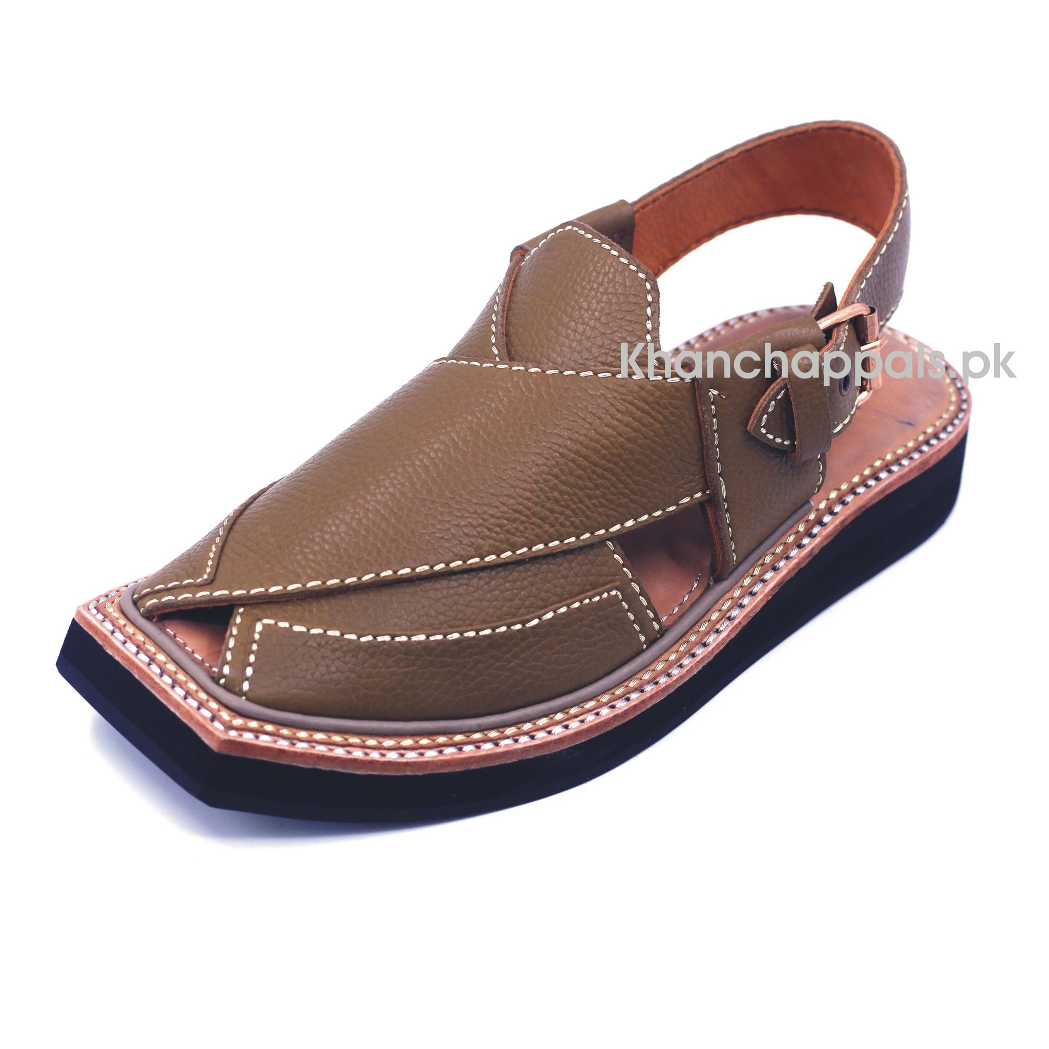 Mehndi Leather Handmade Kaptaan Chappal