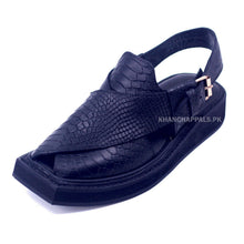Special Crocko Black Kaptaan Chappal (PreOrder)