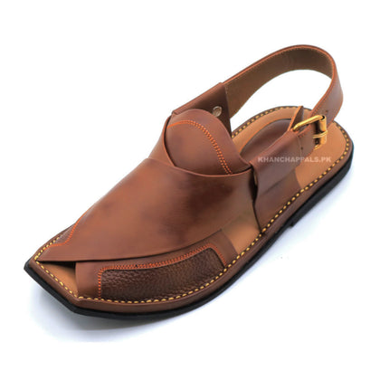 Peshawari Chappal Genuine Leather T-Shape Charsadda Chappal