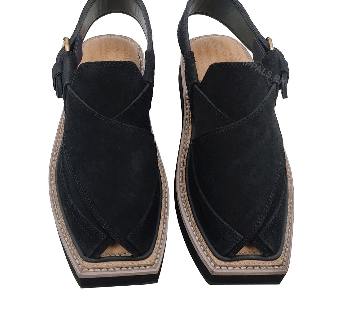 Kaptaan Chappal Black