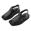 Premium Quality Black Leather Kaptaan Chappal (PreOrder)