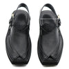 Premium Quality Black Leather Kaptaan Chappal (PreOrder)