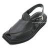 Premium Quality Black Leather Kaptaan Chappal (PreOrder)