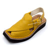 Premium Quality Yellow Genuine Leather Kaptaan Chappal (PRE ORDER)