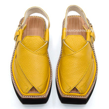 Premium Quality Yellow Genuine Leather Kaptaan Chappal (PRE ORDER)