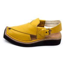 Premium Quality Yellow Genuine Leather Kaptaan Chappal (PRE ORDER)