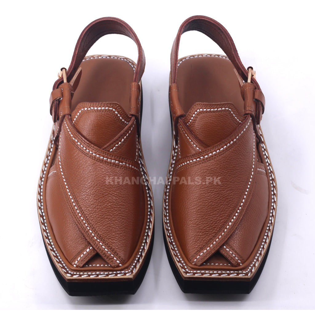 kaptaan chappal dark brown