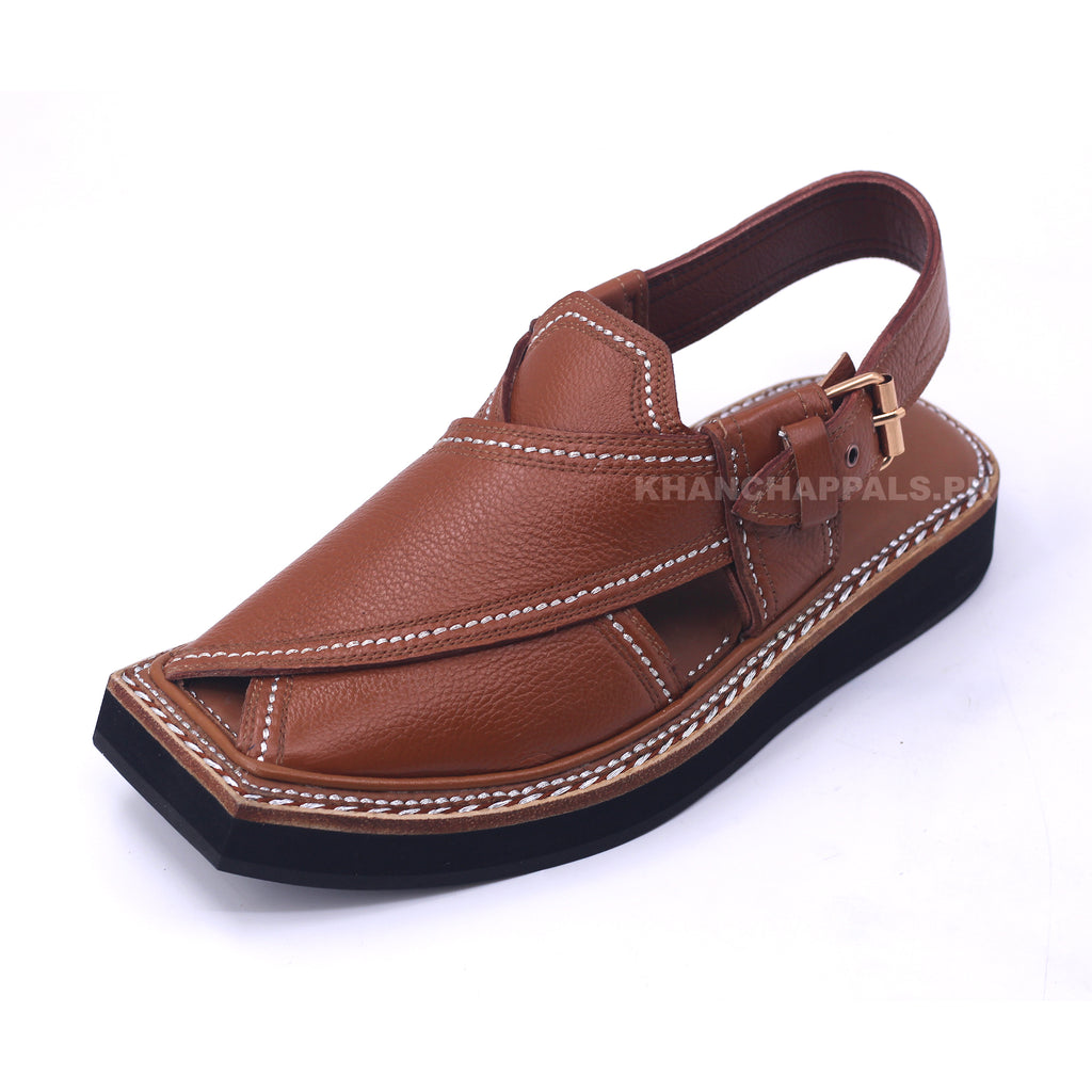 kaptaan chappal dark brown