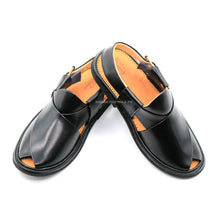 Ultra Soft Medicated Black Round Shape Peshawari Chappal