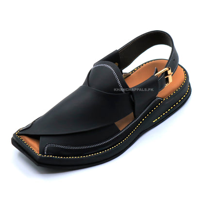 peshawari chappal black