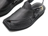 Premium Quality Black Leather Kaptaan Chappal (PreOrder)